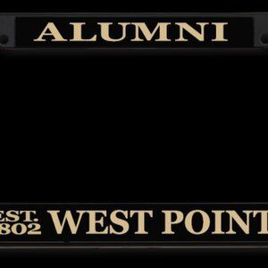 U.S.M.A. West Point Alumni Black Metal License Plate Frame